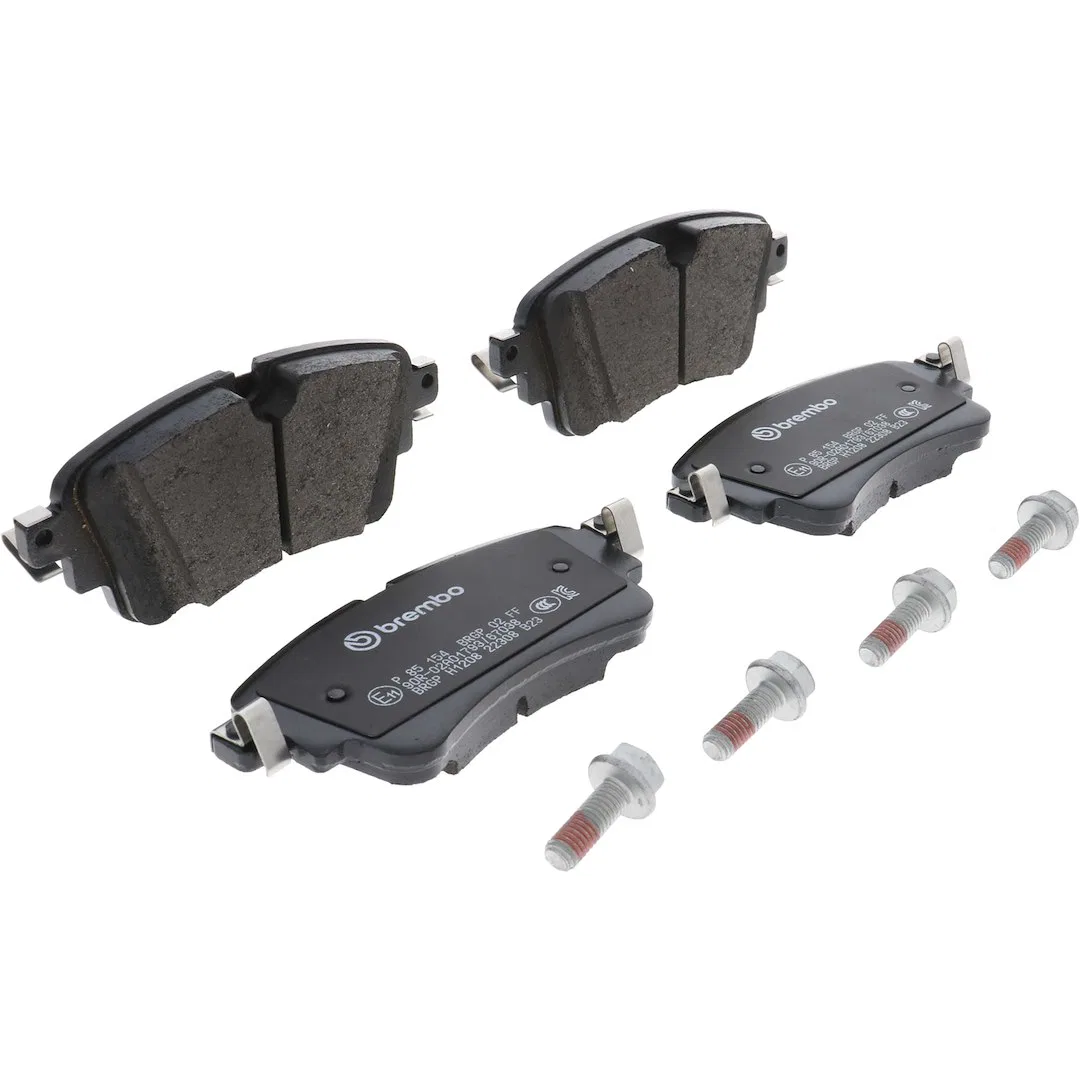 P85154 – BREMBO Brake Pad, FMSI Number D1898-9126 Low-Metallic Set Of 4 With Brake Caliper Screws